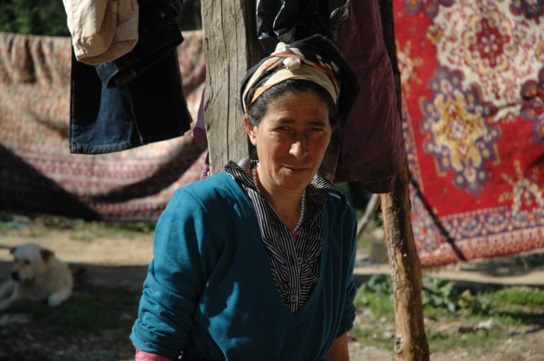 Portrait of a Roma woman in Gostivar